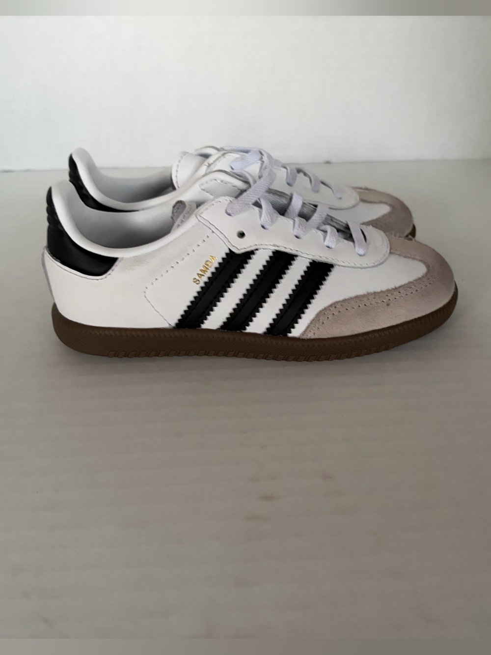 adidas White Black Gum-Trim Samba Sneakers